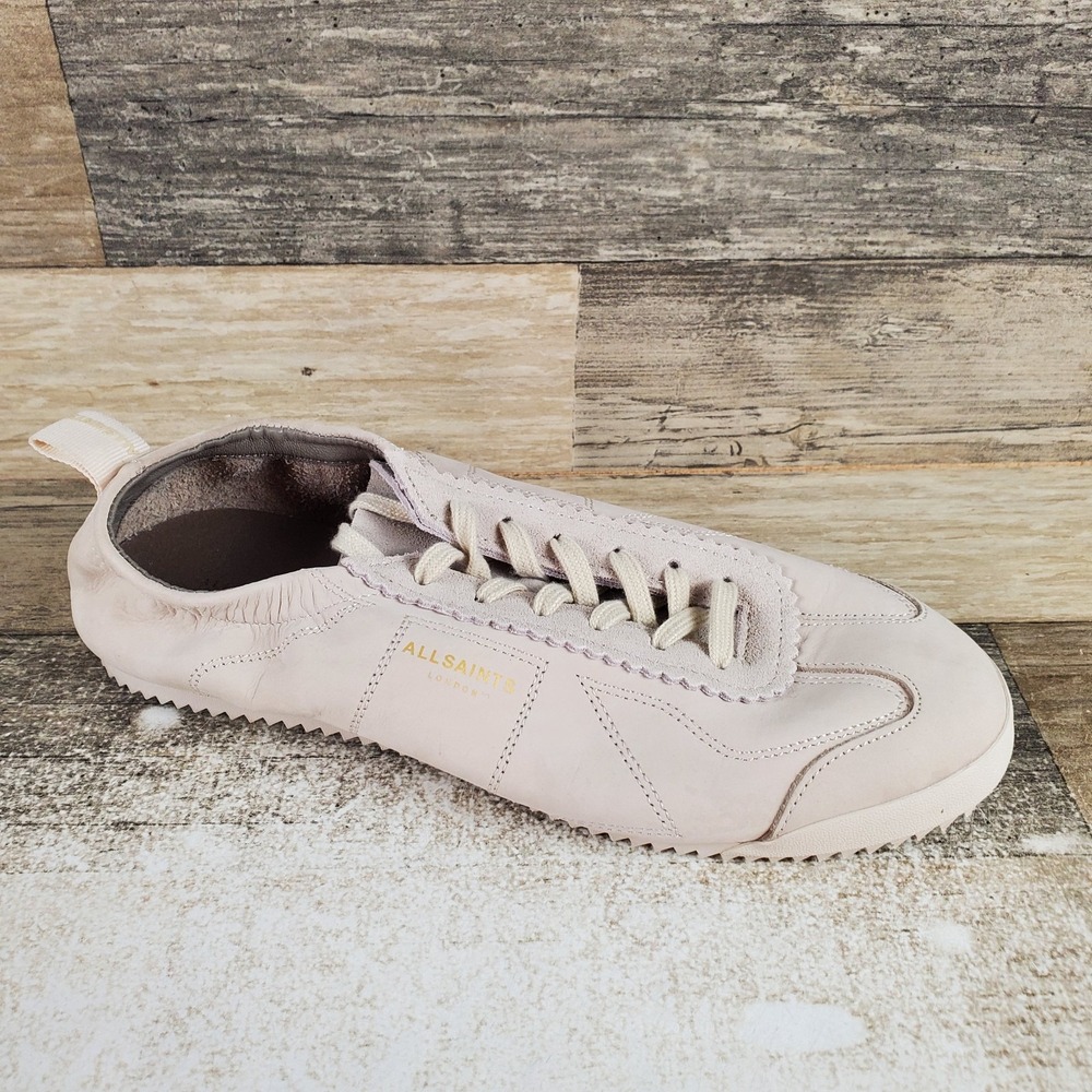 AllSaints Kenny Runner Womens Shoes Sz 7 Chalk White Leather Low Top Sneakers